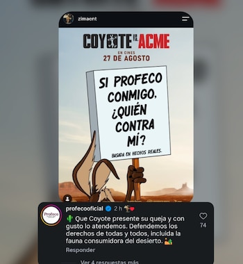 El peculiar intercambio entre la autoridad y Zima Entertainment desató reacciones en redes previo al estreno de Coyote vs. ACME en México.
