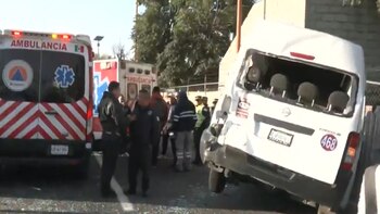 Choque múltiple de transporte público
