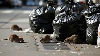 Un campamento de personas sin