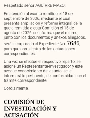 Comisión de Acusaciones de la Cámara agrupó denuncias contra Abelardo de la Espriella