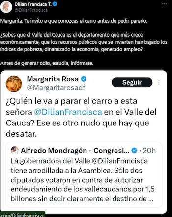 Dilian Francisca Toro invitó a