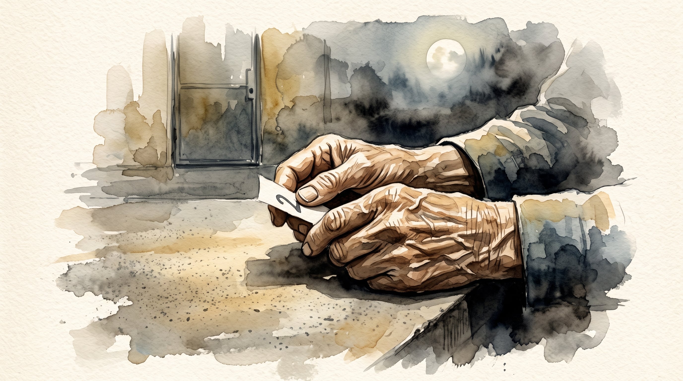 Un ciudadano de la tercera edad espera su turno de atención nocturna con un boleto numerado en la mano. (Imagen Ilustrativa Infobae)