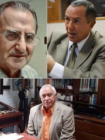 El GB Herrera Betancourt, el coronel Hidalgo Valero y el GD Montero Revette