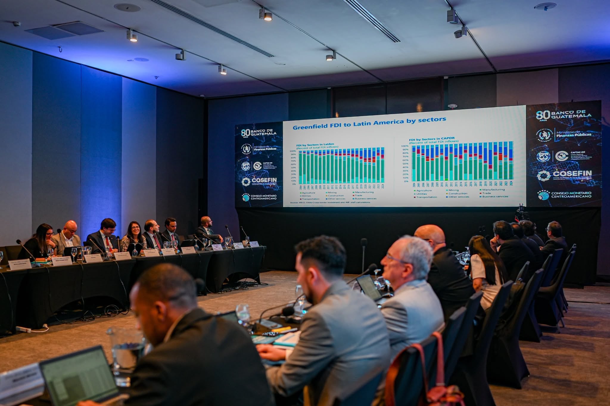 Guatemala, el CAPTAC-DR y el FMI coordinaron una respuesta regional ante la incertidumbre global con autoridades económicas de Centroamérica, Panamá y República Dominicana. (Banco de Guatemala)