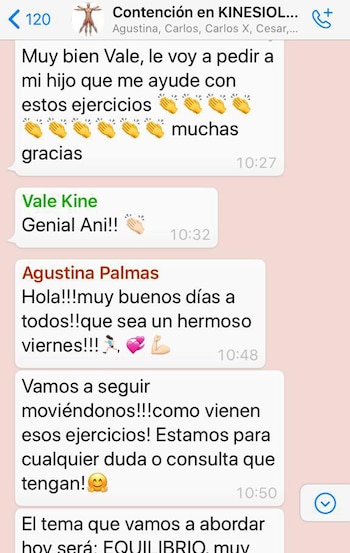 Por los grupos de whatsapp