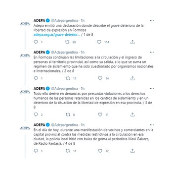 Captura de Twitter de parte