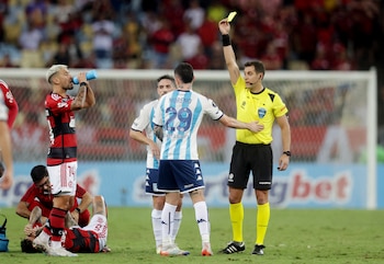 Tejera durante partido entre Flamengo y Racing, por la Copa Libertadores 2023 (Foto REUTERS/Ricardo Moraes)