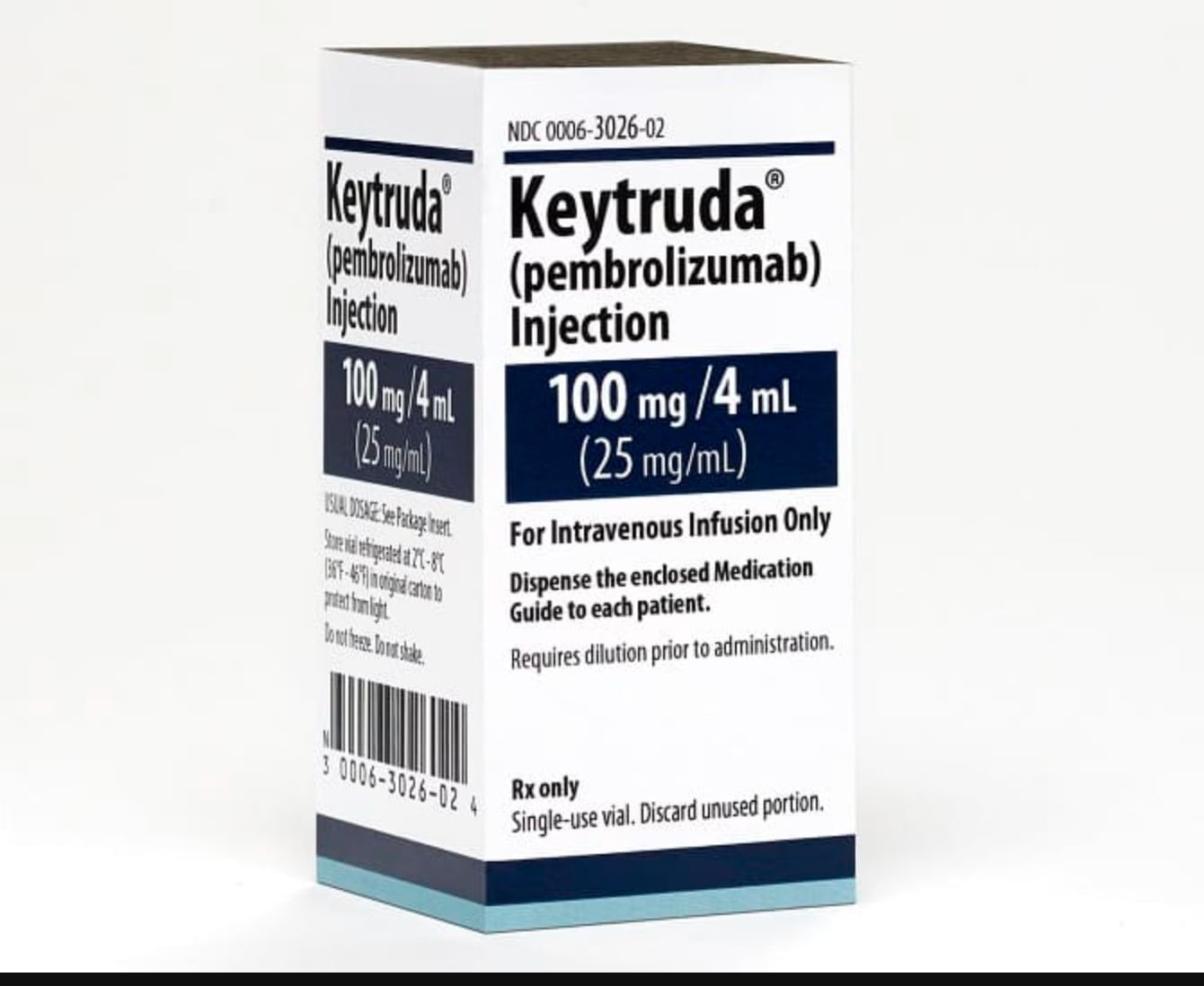 Keytruda, el medicamento estrella de Merck &Co, en su presentación de 100 mg