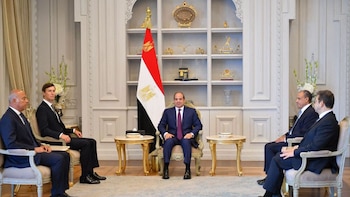 Jared Kushner se reunió con el presidente egipcio para impulsar el plan de paz de Estados Unidos en Gaza