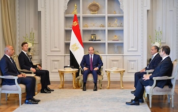 Abdel Fattah al-Sisi recibió a Jared Kushner en Egipto