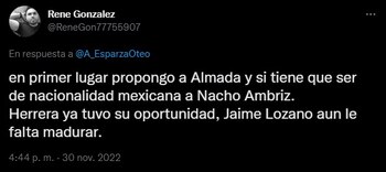 Aficionados mexicanos opinan en Twitter