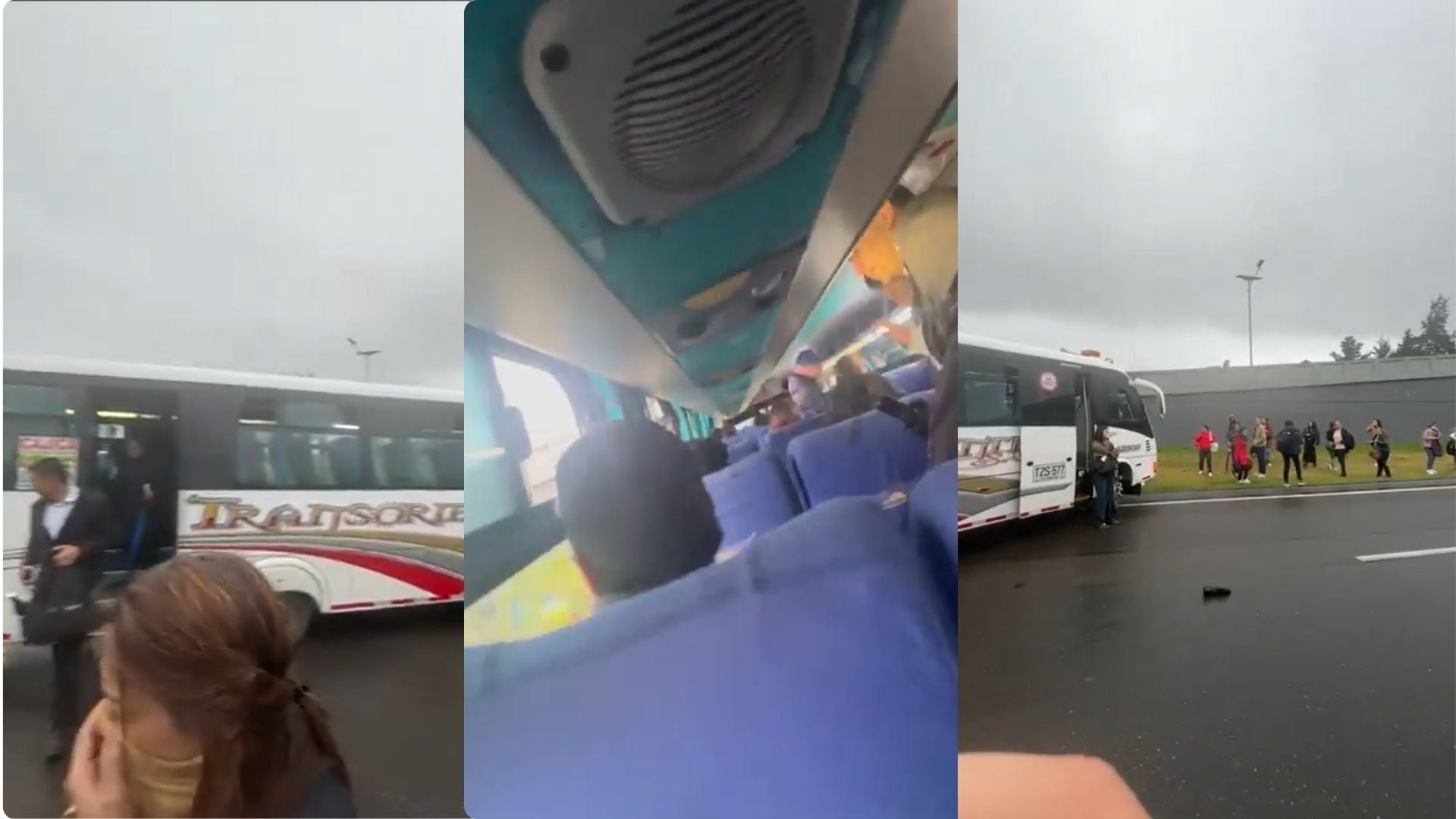 Motociclista roció con gas pimienta el interior de un bus en la vía Chía - Bogotá tras discutir con el conductor