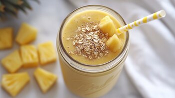 Un vaso de licuado de