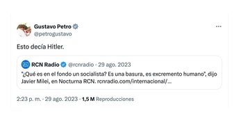 Con esta publicación, el presidente