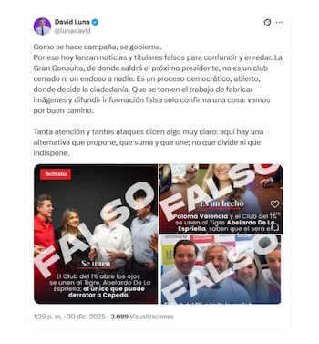 En sus redes sociales, el