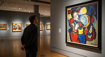 Un hombre se detiene a