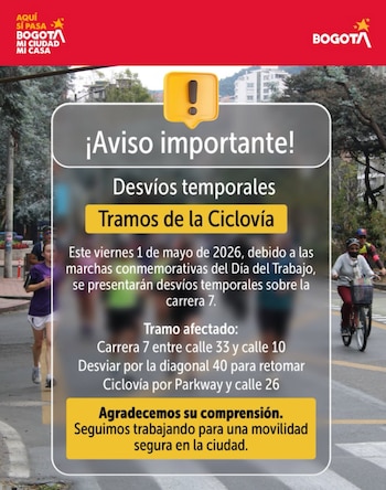 El Instituto Distrital de Recreación y Deporte insistió en la importancia de que los ciudadanos planifiquen sus trayectos y atiendan recomendaciones - crédito Idrd