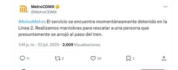 Suspenden servicio en la Línea