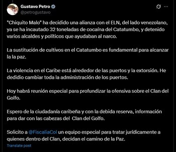 Petro también anunció cambios en