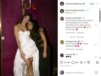 Salomé Rodríguez, hija mayor de Daniela Ospina y James Rodríguez, acompañó a su madre durante la ceremonia y compartió emotivas fotos en sus redes sociales - crédito @salomerodriguezospi/Instagram