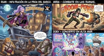 Las Guerreras K-pop - One Piece - IA - Gemini - tecnología - 4 de octubre