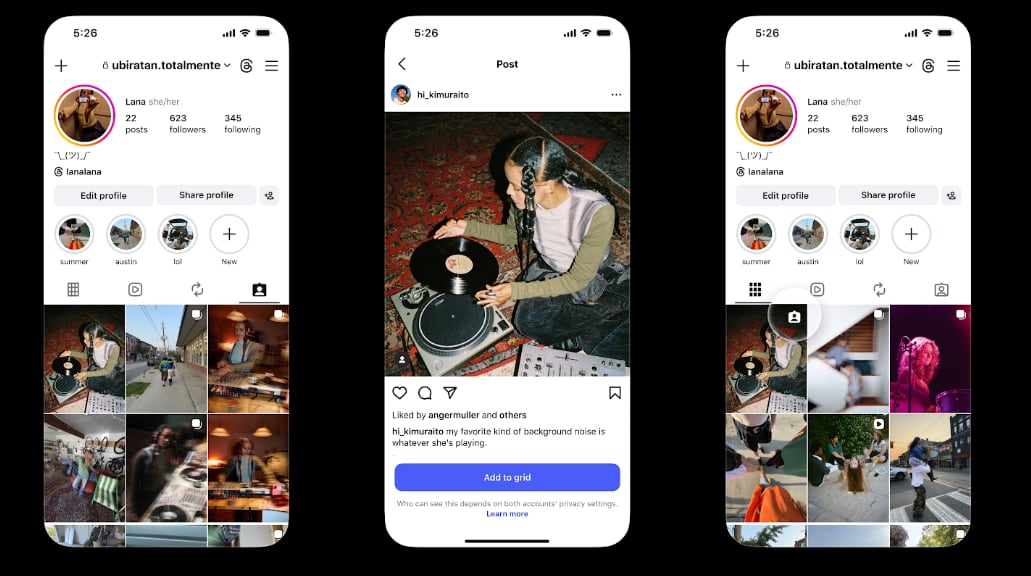 Instagram te da la opción de mostrar en tu perfil las fotos o videos en las que has sido etiquetado. (Instagram)