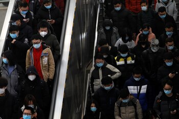 Hora pico en una estación