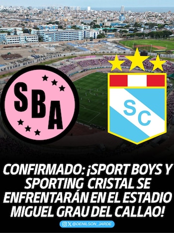 Sport Boys y Sporting Cristal medirán fuerzas en el estadio Miguel Grau del Callao.