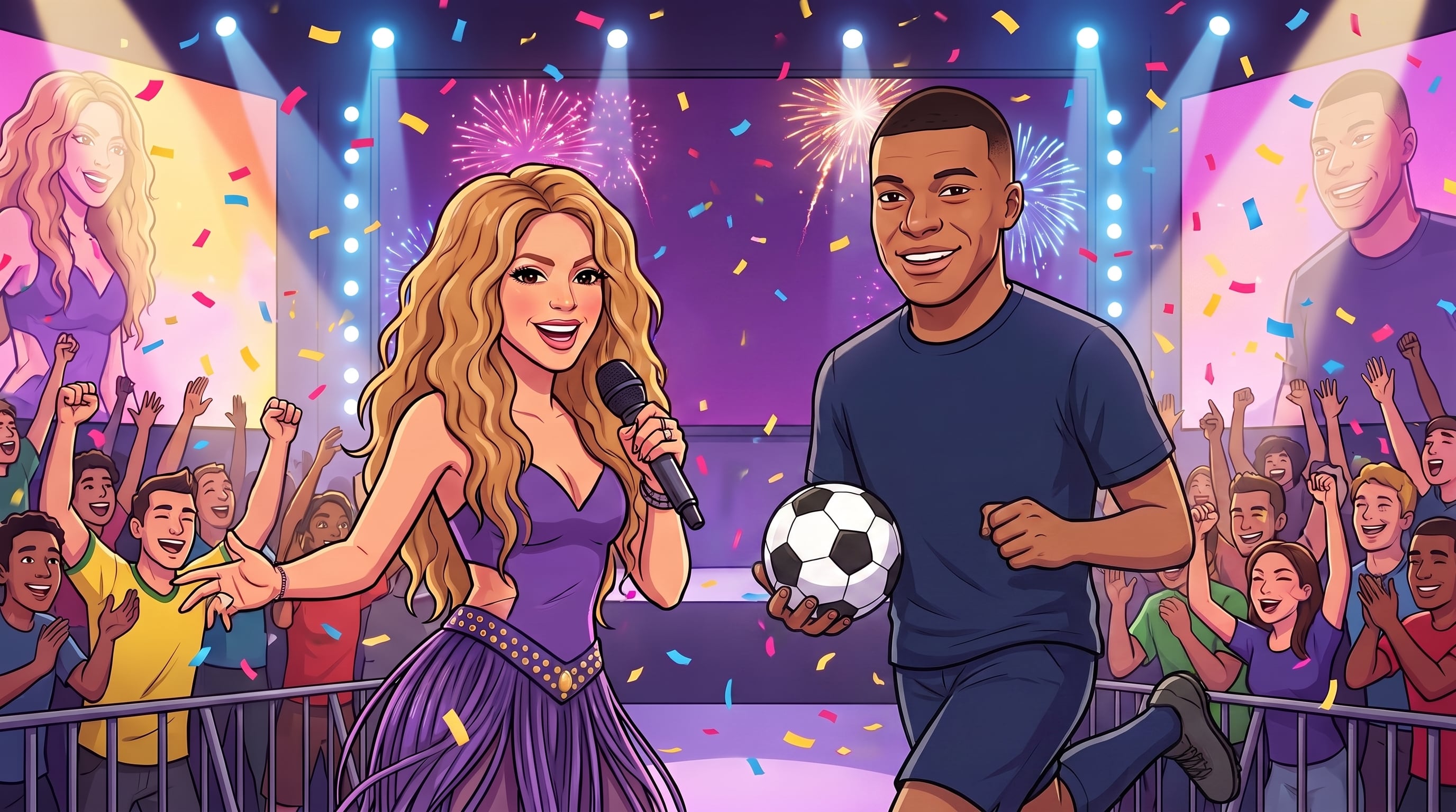 Shakira encendió el Mundial desde la tribuna con sus hijos y un guiño a Mbappé