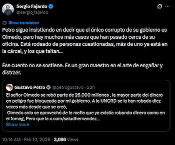 Sergio Fajardo afirmó que Petro