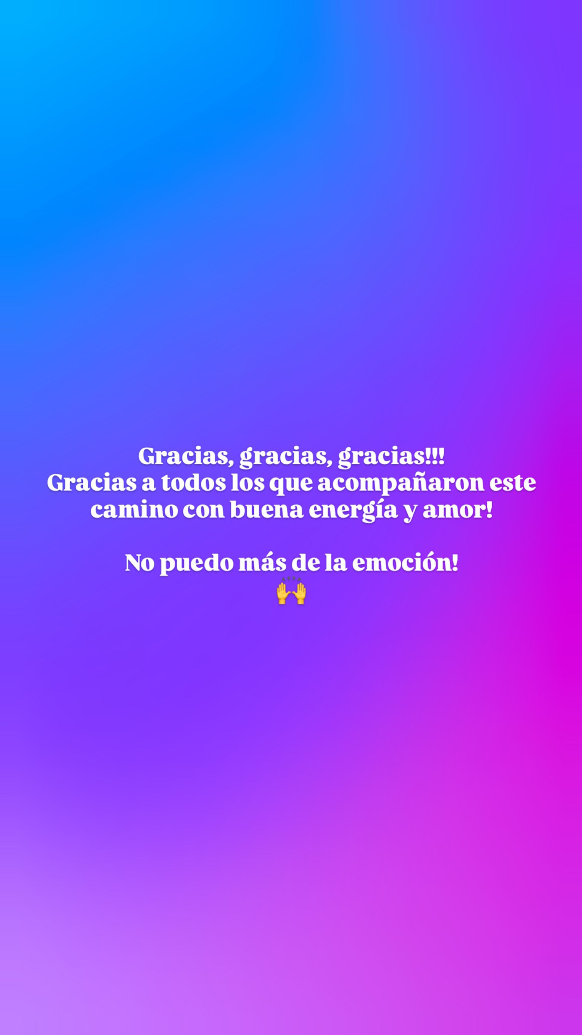 El agradecimiento de Rocío a todos los que acompañaron