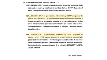 Pesca artesanal.