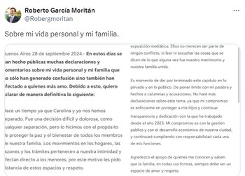 Comunicado de Roberto García Moritán