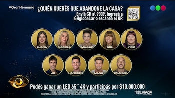 La placa de Gran Hermano es negativa y el público definirá quién abandona la casa en la gala de eliminación del lunes 13 de julio