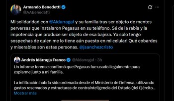Armando Benedetti, respaldó a Idárraga,