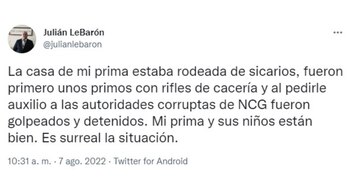 Julián LeBarón señaló que la