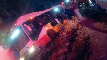 En la zona del accidente