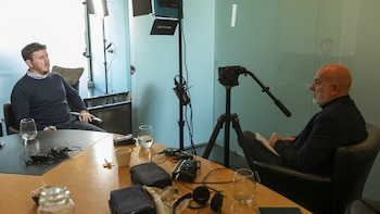 Federico Angelini, durante la entrevista