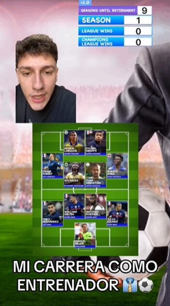 Filtro TikTok My Footbal Manager.