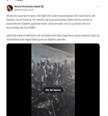 María Fernanda Cabal califica como