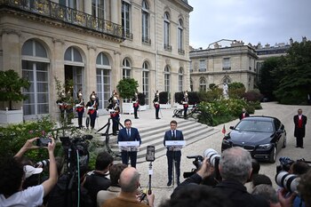 El presidente francés, Emmanuel Macron,