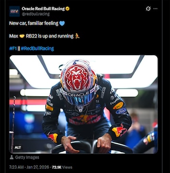 La publicación de Red Bull