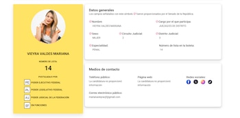 La jueza resultó electa en las pasadas votaciones del Poder Judicial. Crédito: INE