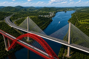 Los especialistas sostendrán una reunión con ingenieros de la Autoridad del Canal para revisar componentes de la primera fase, que requerirá la construcción de un nuevo puente ferroviario sobre la vía interoceánica, cerca del actual Puente Centenario. Tomada de Instagram