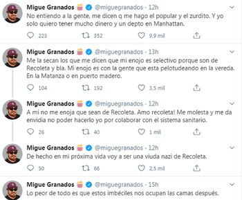 Los tuits de Migue Granados