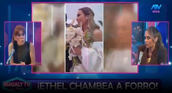 Ethel Pozo admitiu que o conflito entre Gisela Valcarcel e a América TV afetou sua permanência no 'América Hoy'. Captação: Magaly TV La Firme.