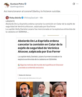 Petro se refirió al posible regreso de Kelly Lozano a Colombia en X - crédito @petrogustavo/X