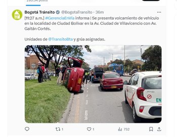 Bogotá Tránsito informó de un