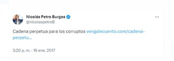 Nicolás Petro Burgos compartió su