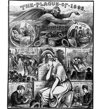 Ilustración de la Gripe rusa